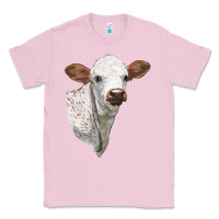 Bubblegum Pink Texas Longhorn Calf Face Classic Tee - LillyAllenDesigns