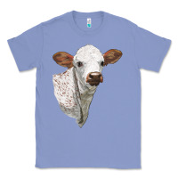 Colony Blue Texas Longhorn Calf Face Classic Tee - LillyAllenDesigns