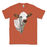 Copper Texas Longhorn Calf Face Classic Tee - LillyAllenDesigns