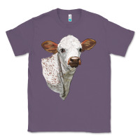 Lavender Texas Longhorn Calf Face Classic Tee - LillyAllenDesigns