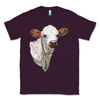 Plum Texas Longhorn Calf Face Classic Tee - LillyAllenDesigns