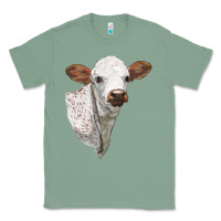 Sage Texas Longhorn Calf Face Classic Tee - LillyAllenDesigns