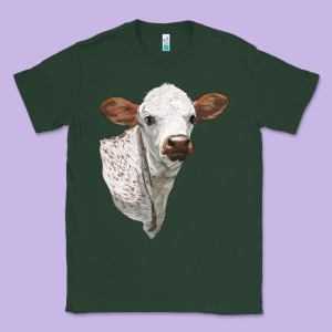 Texas Longhorn Calf Face Classic Tee Designed By Lillyallendesigns