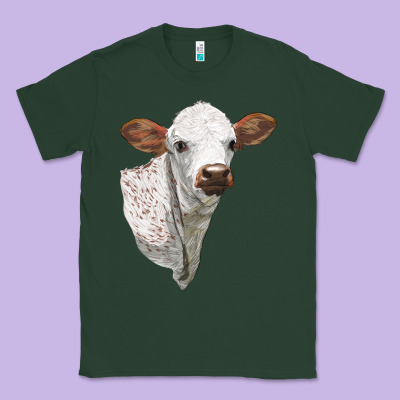 Texas Longhorn Calf Face Classic Tee Designed By Lillyallendesigns