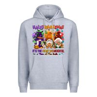 Heather Grey Hallothanksmas it's the most wonderful time of the Premium Hoodie - NancyCooperArtShop