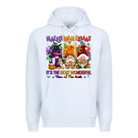 White Hallothanksmas it's the most wonderful time of the Premium Hoodie - NancyCooperArtShop