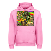 Fuchsia Pink St. Pat Rex Day Urban Hoodie - CowGirlArtShop