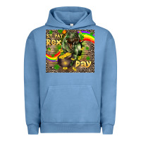 Pigment Pebble Blue St. Pat Rex Day Urban Hoodie - CowGirlArtShop