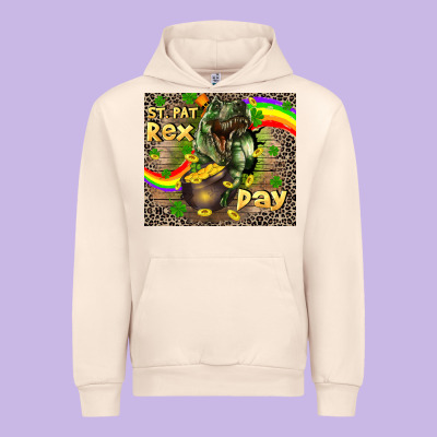 St. Pat Rex Day Urban Hoodie Designed By Cowgirlartshop