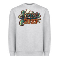 Heather Grey senior 2023 baseball Heavyweight Sweatshirt - NancyCooperArtShop