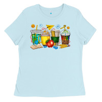 Baby Blue teacher coffee cups tbw Ladies Tee - texasbilliewilder