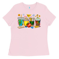Bubblegum Pink teacher coffee cups tbw Ladies Tee - texasbilliewilder