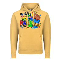 Vintage Mustard my child is non verbal but her mama aint afro hand rana Vintage Hoodie - RanaPortraitStore