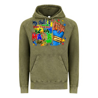 Vintage Olive my child is non verbal but her mama aint afro hand rana Vintage Hoodie - RanaPortraitStore