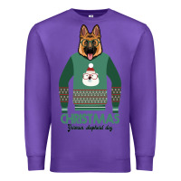 Purple German shepherd dog Christmas Premium Sweatshirt - Bettercallsaul