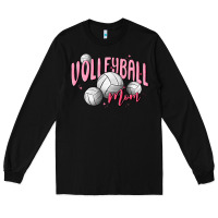 Black volleyball mom Long Sleeve Tee - MaliasSmallBusiness