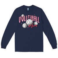 Navy volleyball mom Long Sleeve Tee - MaliasSmallBusiness