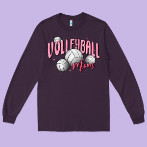 Volleyball Mom Long Sleeve Tee Designed By Maliassmallbusiness