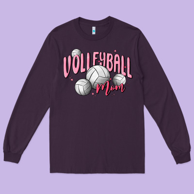 Volleyball Mom Long Sleeve Tee Designed By Maliassmallbusiness