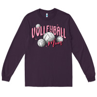 Plum volleyball mom Long Sleeve Tee - MaliasSmallBusiness