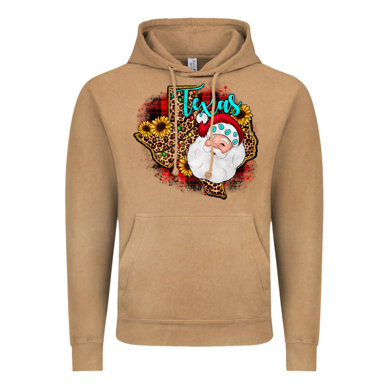 Santa Texas Map Vintage Hoodie by JahusDesignShop | Teevron