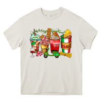 Cream italy coffee cups Heavy Core Tee - Zillion Design Studio