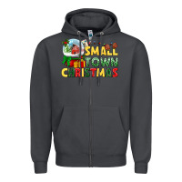 Smoke Small town Christmas Zipper Hoodie - NancyCooperArtShop