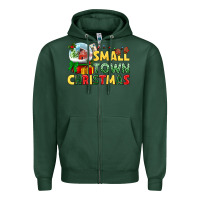 Sports Green Small town Christmas Zipper Hoodie - NancyCooperArtShop