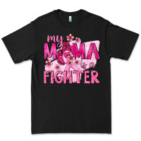 Black My Mama Is a Fighter with Ribbon Premium Tee - texasbilliewilder