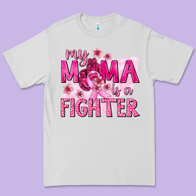 My Mama Is A Fighter With Ribbon Premium Tee Designed By Texasbilliewilder