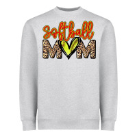 Heather Grey softball mom Heavyweight Sweatshirt - NancyCooperArtShop