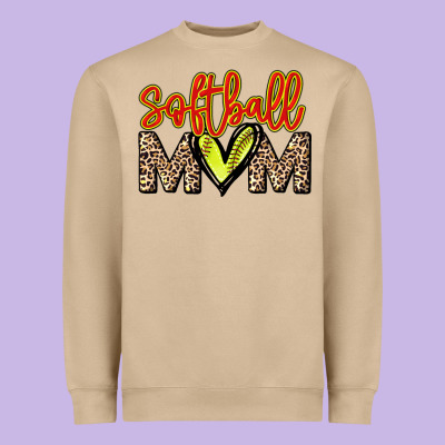 Softball Mom Heavyweight Sweatshirt Designed By Nancycooperartshop