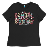 Black dental assistant Ladies Tee - Zillion Design Studio
