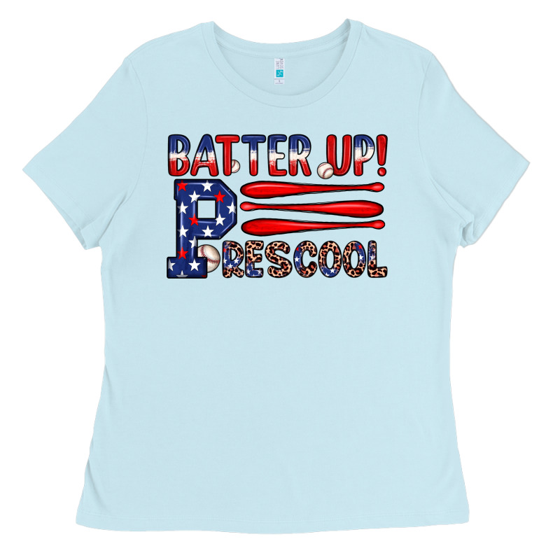 Batter Up Preschool Ladies Tee by JahusDesignShop | Teevron