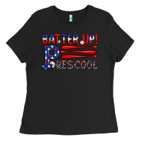 Black batter up preschool Ladies Tee - JahusDesignShop