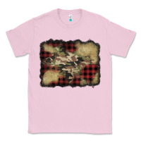 Bubblegum Pink buffalo plaid christmas camouflage glitter background Classic Tee - Jasminsmagicworld