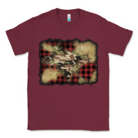Burgundy buffalo plaid christmas camouflage glitter background Classic Tee - Jasminsmagicworld