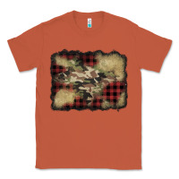 Copper buffalo plaid christmas camouflage glitter background Classic Tee - Jasminsmagicworld