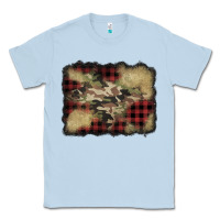 Dusty Blue buffalo plaid christmas camouflage glitter background Classic Tee - Jasminsmagicworld