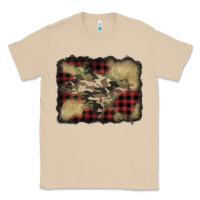 Mushroom buffalo plaid christmas camouflage glitter background Classic Tee - Jasminsmagicworld