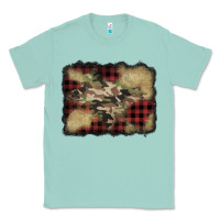 Seafoam buffalo plaid christmas camouflage glitter background Classic Tee - Jasminsmagicworld