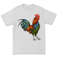 Dove Grey rooster Premium Tee - RanaPortraitStore