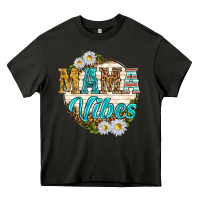 Asphalt mama vibes with daisies Heavy Core Tee - texasbilliewilder