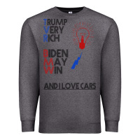 Charcoal Heather trump biden cars Premium Sweatshirt - Bettercallsaul
