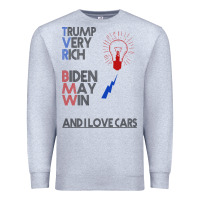 Heather Grey trump biden cars Premium Sweatshirt - Bettercallsaul