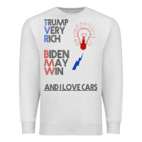 Oatmeal Heather trump biden cars Premium Sweatshirt - Bettercallsaul