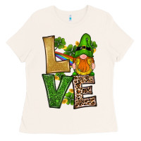 St Patricks Day Gnomes Shamrock Love Ladies Tee | Teevron