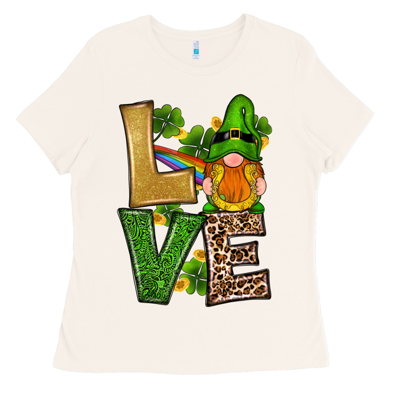 St Patricks Day Gnomes Shamrock Love Ladies Tee by RanaPortraitStore | Teevron