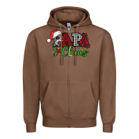 Chestnut Papa Claus with christmas lights and mistletoe Zipper Hoodie - NancyCooperArtShop