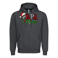Smoke Papa Claus with christmas lights and mistletoe Zipper Hoodie - NancyCooperArtShop